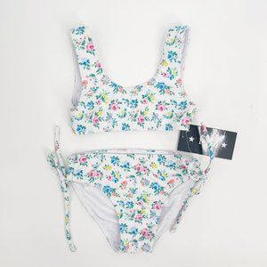 Flowers By Zoe Size 5 White Floral Bikini